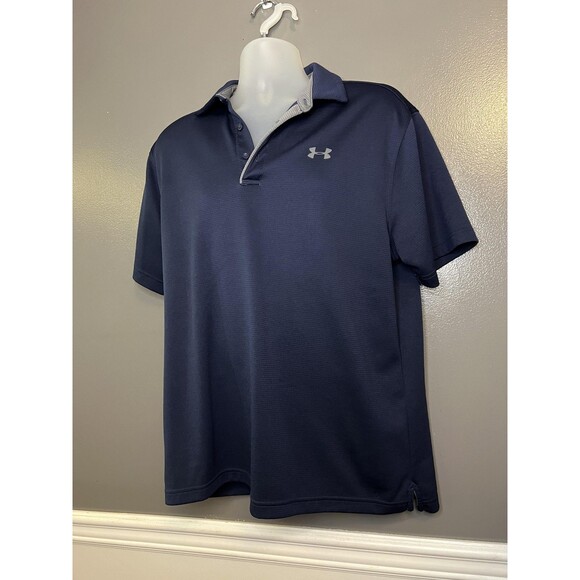 Under Armour Polo Shirt Mens Large HeatGear Loose Golf Athletic Performance - Picture 3 of 6
